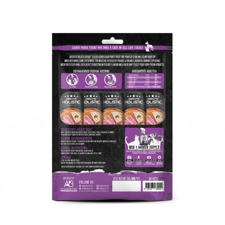 Absolute Holistic Lobster Bisque Tuna & Mountain Lobster Pet Soup Treat, 5x12g - Happy Hoomans