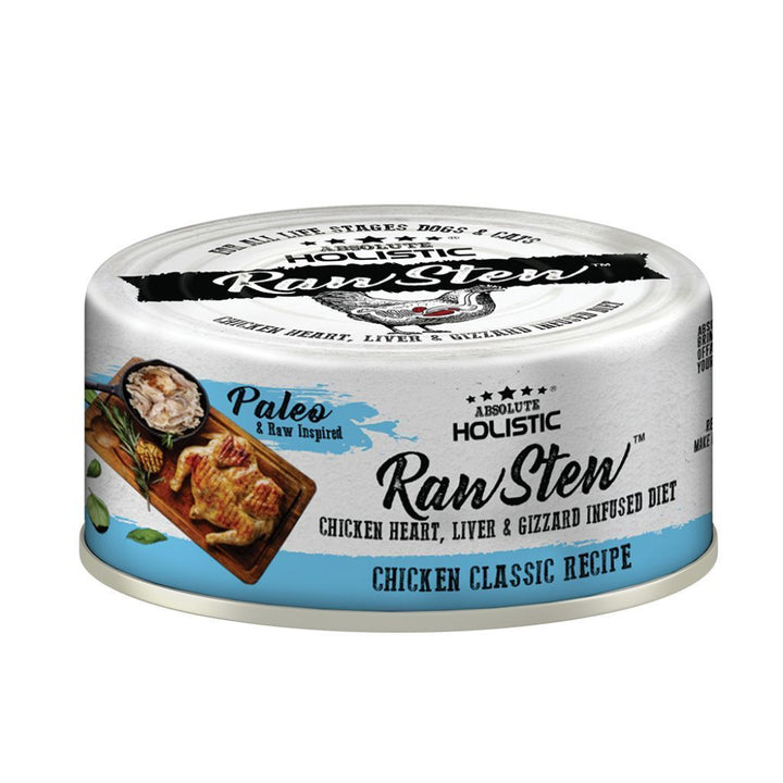 Absolute Holistic Raw Stew Chicken Classic Recipe Wet Pet Food, 80g.Happy Hoomans 