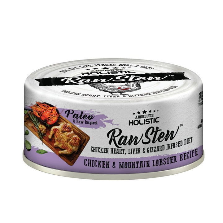 Absolute Holistic Raw Stew Chicken & Mountain Lobster Recipe Wet Pet Food, 80g.Happy Hoomans 