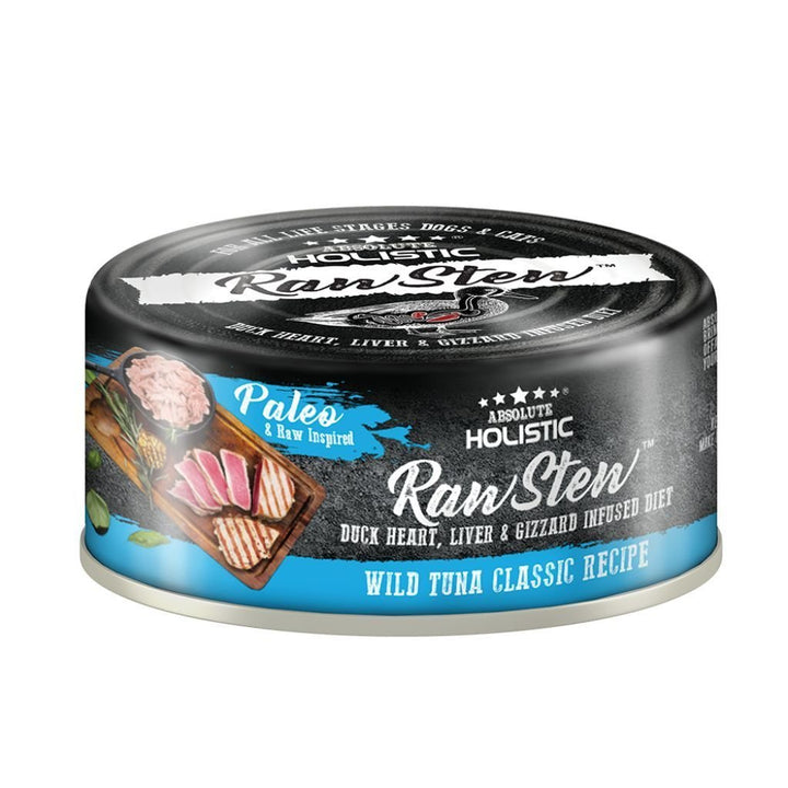 Absolute Holistic Raw Stew Wild Tuna Classic Recipe Wet Pet Food, 80g.Happy Hoomans 