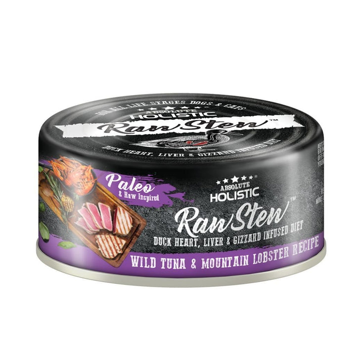 Absolute Holistic Raw Stew Wild Tuna & Mountain Lobster Recipe Wet Pet Food, 80g.Happy Hoomans 