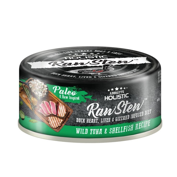 Absolute Holistic Raw Stew Wild Tuna & Shellfish Recipe Wet Pet Food, 80g.Happy Hoomans 