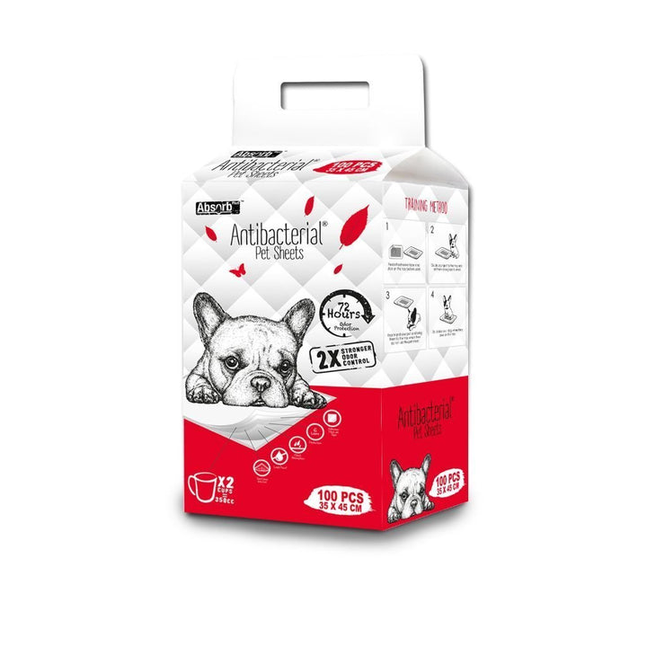 Absorb Plus Anti-Bacterial Training Pee Pads (3 Sizes).Happy Hoomans 