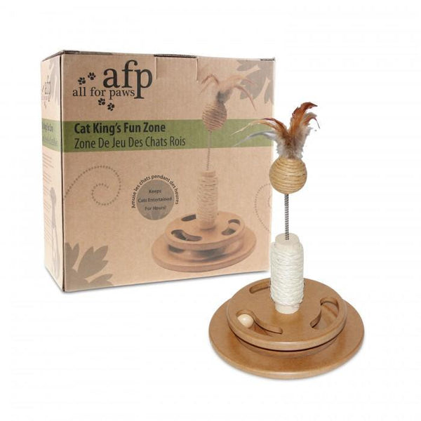 All For Paws Cat King's Fun Zone Cat Scratcher Toy.Happy Hoomans 