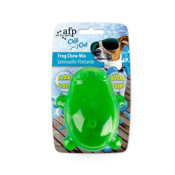 All For Paws Chill Out Frog Chew Mix Dog Toy.Happy Hoomans 