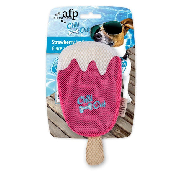 All For Paws Chill Out Strawberry Ice Cream Dog Toy.Happy Hoomans 