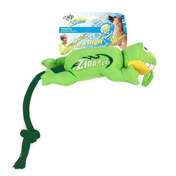 All For Paws Chill Out Zinngers Flying Frog Dog Toy.Happy Hoomans 