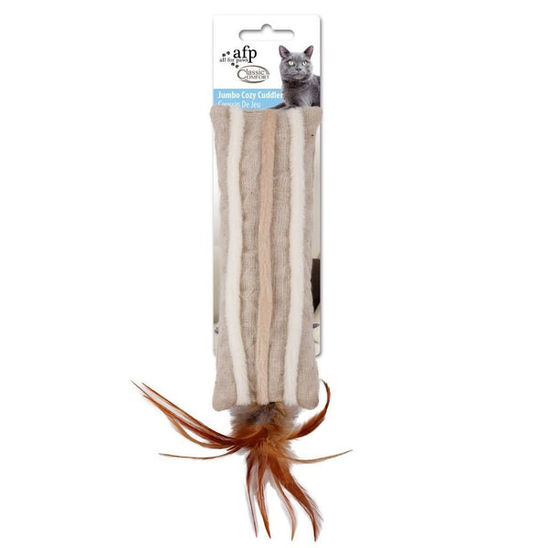 All For Paws Classic Comfort Jumbo Buckwheat Cozy Cuddler Cat Toy.Happy Hoomans 
