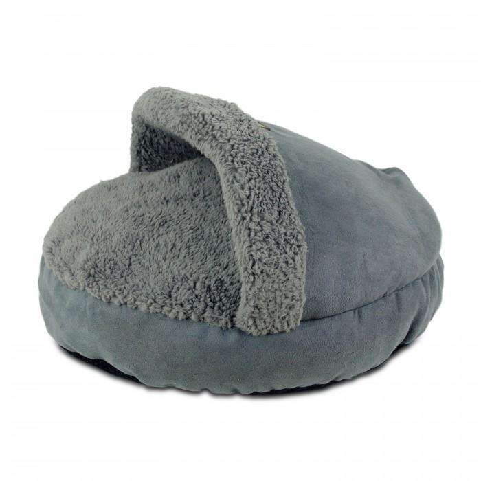 All For Paws Cozy Snuggle Cat Bed - Grey.Happy Hoomans 