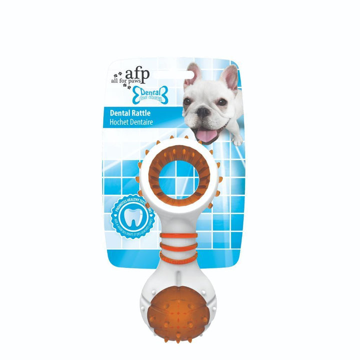 All For Paws Dental Chews Dental Rattle Dog Toy (3 Colours).Happy Hoomans 