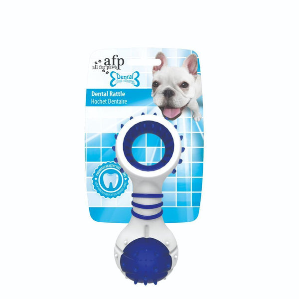 All For Paws Dental Chews Dental Rattle Dog Toy (3 Colours).Happy Hoomans 