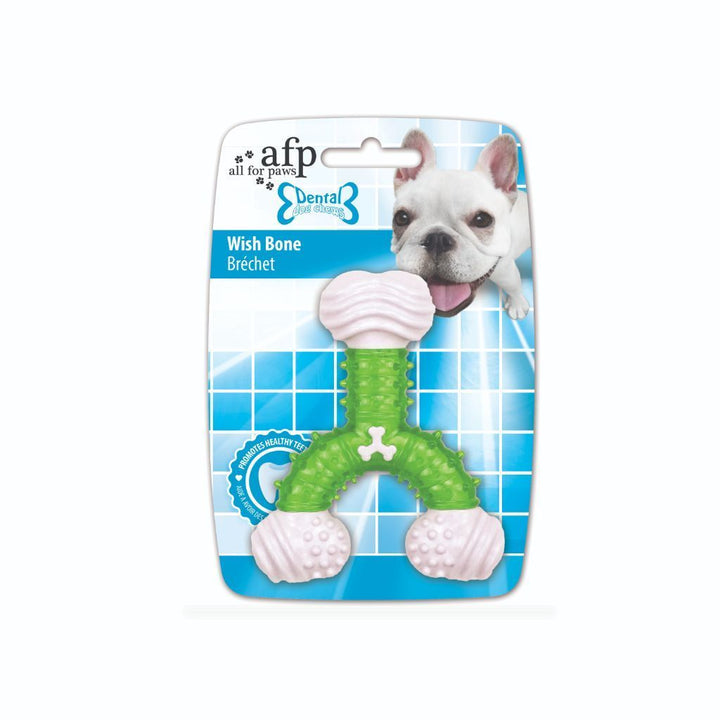 All For Paws Dental Chews Dental Wish Bone Dog Toy (3 Colours).Happy Hoomans 
