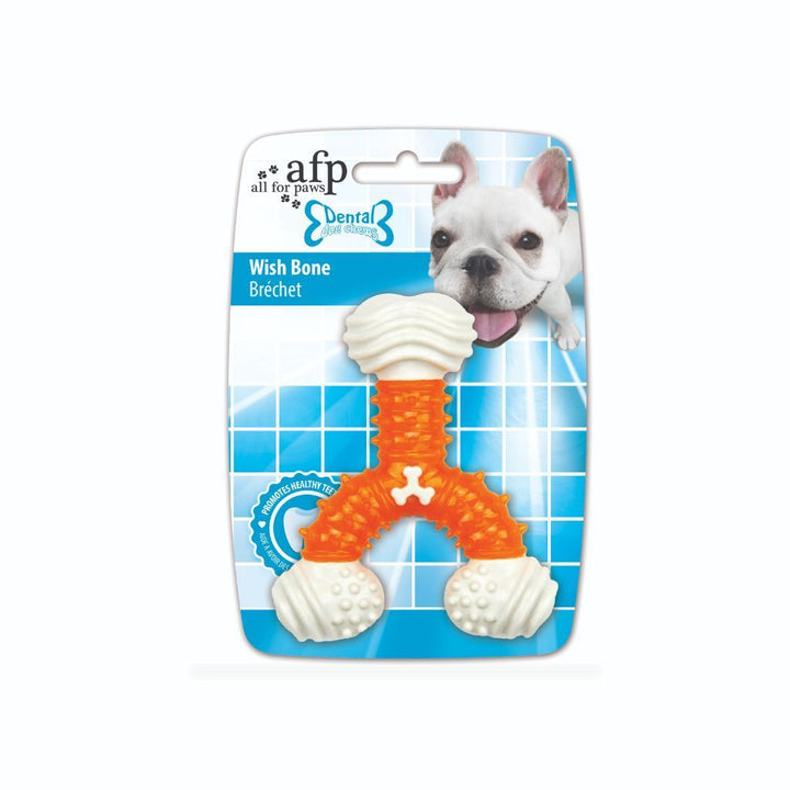 All For Paws Dental Chews Dental Wish Bone Dog Toy (3 Colours).Happy Hoomans 
