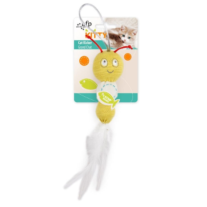 All For Paws Kitty Feather Caterpillar Cat Toy.Happy Hoomans 