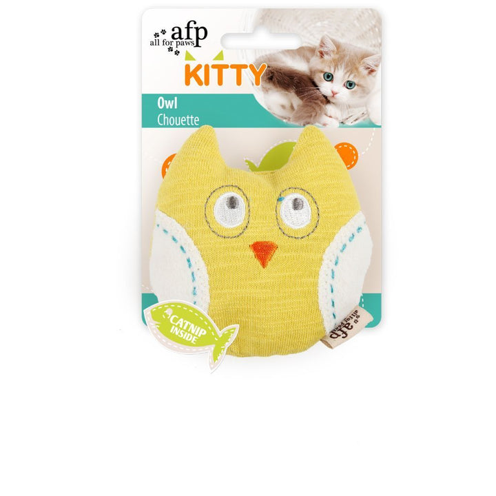 All For Paws Kitty Owl Plush Cat Toy.Happy Hoomans 
