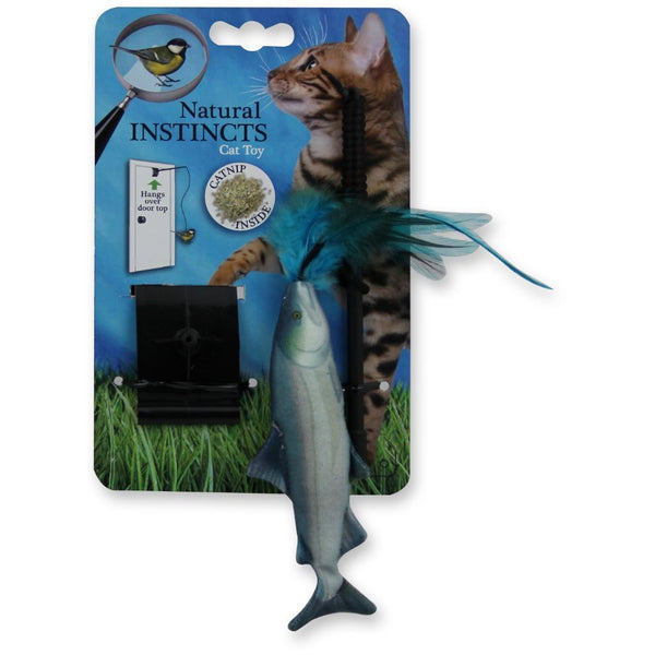 All For Paws Natural Instincts Fish Door Hanging Feather Cat Toy (4 Designs).Happy Hoomans 
