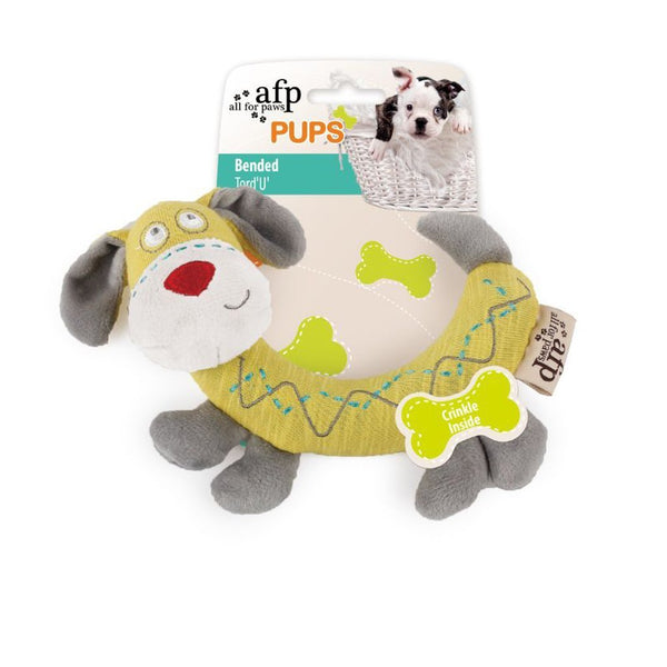 All For Paws Pups Bended Crinkle Dog Toy.Happy Hoomans 