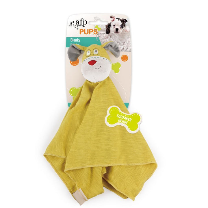 All For Paws Pups Blanky Squeaky Dog Toy.Happy Hoomans 