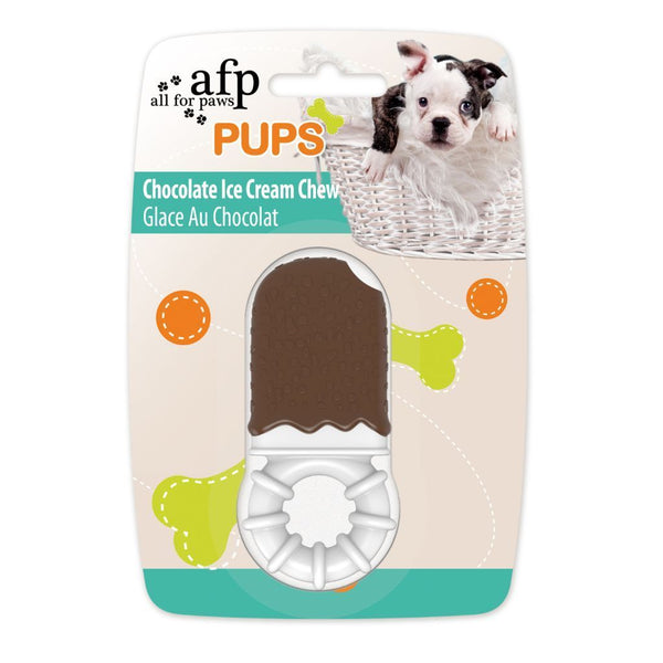 All For Paws Pups Chocolate Ice Cream Chew Dog Toy.Happy Hoomans 
