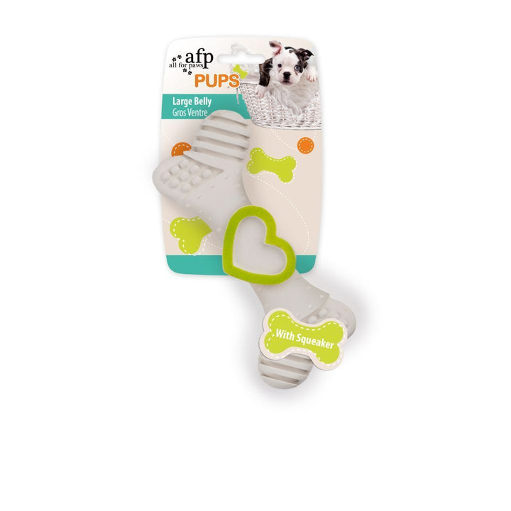 All For Paws Pups Latex Love Bone Squeaky Dog Toy.Happy Hoomans 