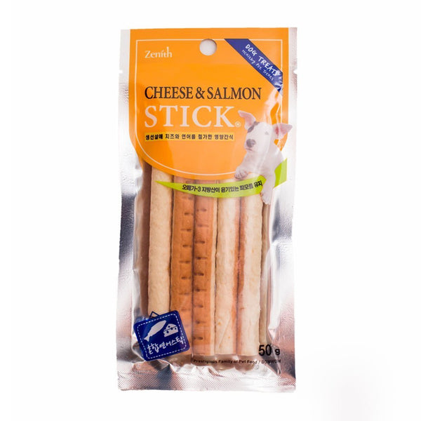 Bow Wow Cheese & Salmon Stick Soft Dog Treats, 50g.Happy Hoomans 