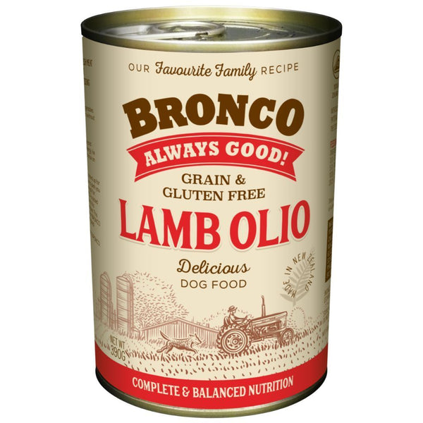 Bronco Lamb Olio Canned Dog Food, 390g.Happy Hoomans 