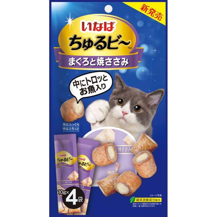 Ciao Churubee Grilled Chicken & Maguro Soft Cat Treats, 10g x 4 - Happy Hoomans