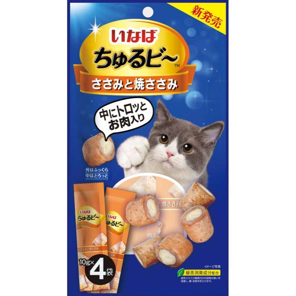 Ciao Churubee Sasami (Chicken) Soft Cat Treats, 10g x 4 - Happy Hoomans