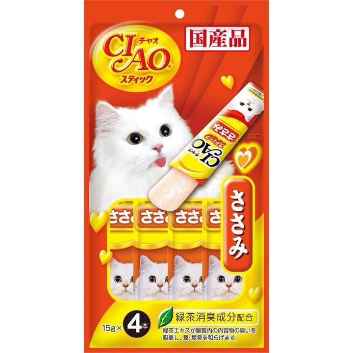 Ciao Stick Chicken Fillet in Jelly Cat Treats, 15g x 4.Happy Hoomans 