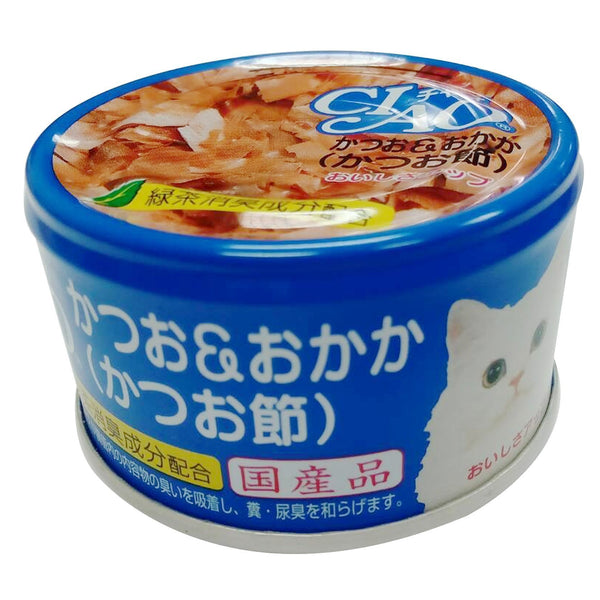 Ciao White Meat Tuna with Dried Bonito in Jelly Canned Cat Food, 85g.Happy Hoomans 