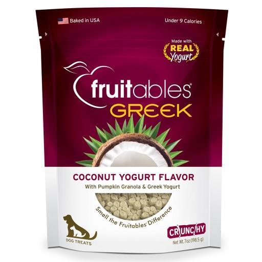 Fruitables Greek Coconut Yogurt Crunchy Dog Treats, 7oz - Happy Hoomans