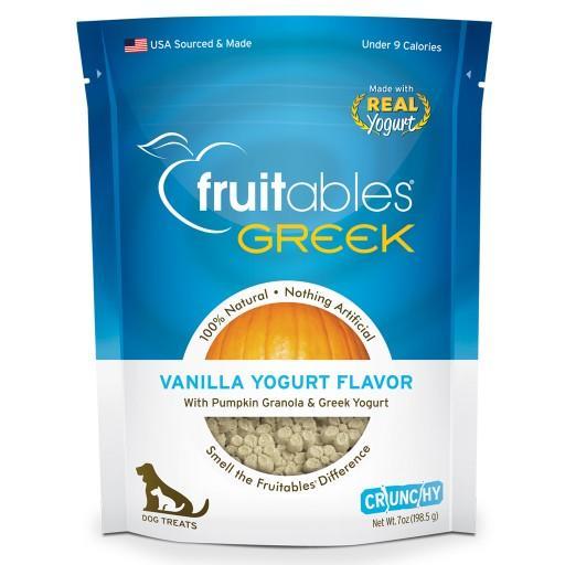 Fruitables Greek Vanilla Yogurt Crunchy Dog Treats, 7oz - Happy Hoomans