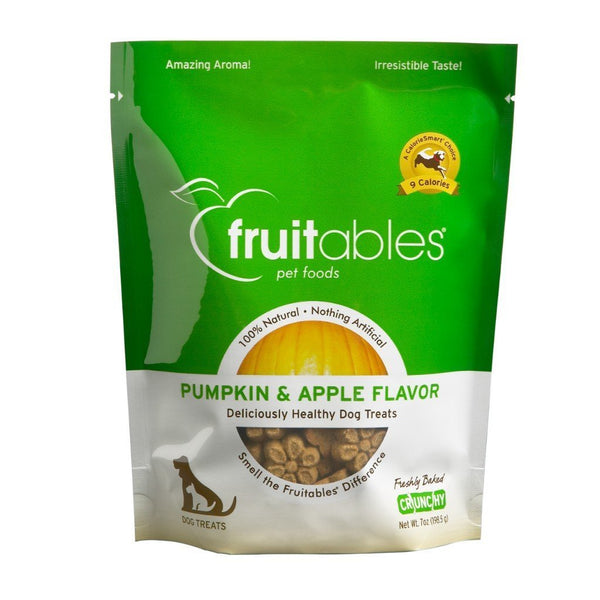 Fruitables Pumpkin Baked Apple Flavour Crunchy Dog Treats, 7oz - Happy Hoomans