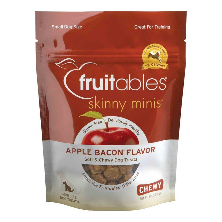 Fruitables Skinny Minis Apple Bacon Chewy Dog Treats, 5oz - Happy Hoomans