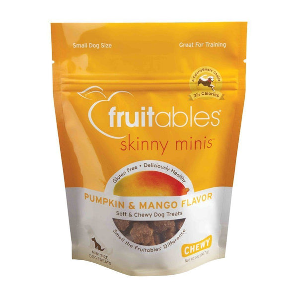 Fruitables Skinny Minis Pumpkin & Mango Chewy Dog Treats, 5oz - Happy Hoomans