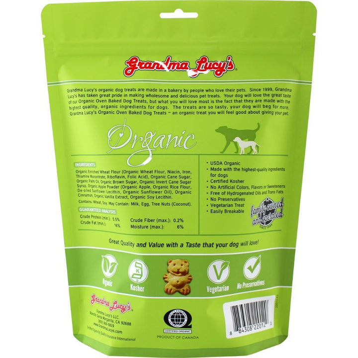 Grandma Lucy's Organic Apple Recipe Oven-Baked Dog Treats, 397g - Happy Hoomans