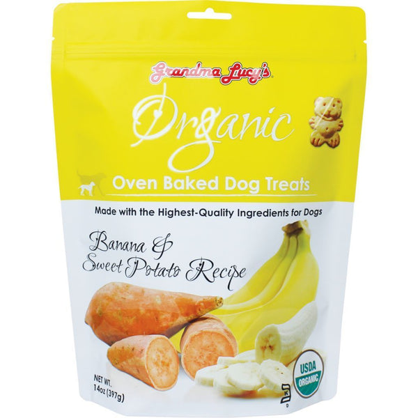 Grandma Lucy's Organic Banana & Sweet Potato Recipe Oven-Baked Dog Treats, 397g - Happy Hoomans