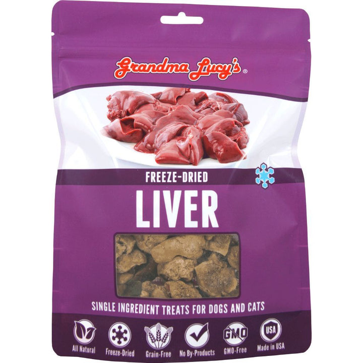 Grandma Lucy's Singles Chicken Liver Freeze-Dried Dog Treats, 2.5oz - Happy Hoomans