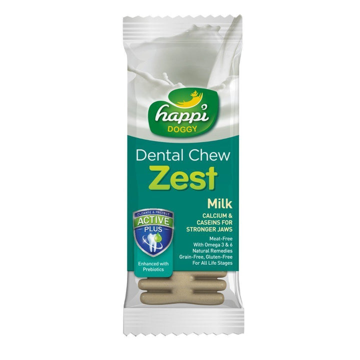 Happi Doggy Zest Milk Dog Dental Chews (2 Sizes) - Happy Hoomans