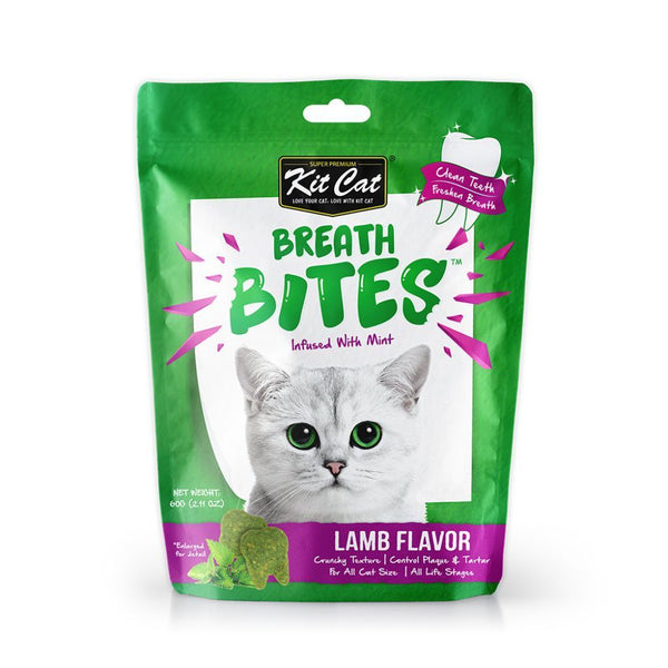 Kit Cat Breath Bites Lamb Flavour Cat Dental Treats, 60g - Happy Hoomans