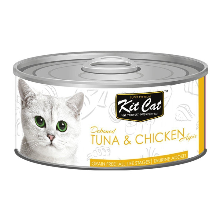 Kit Cat Deboned Tuna & Chicken Aspic Canned Cat Food, 80g - Happy Hoomans
