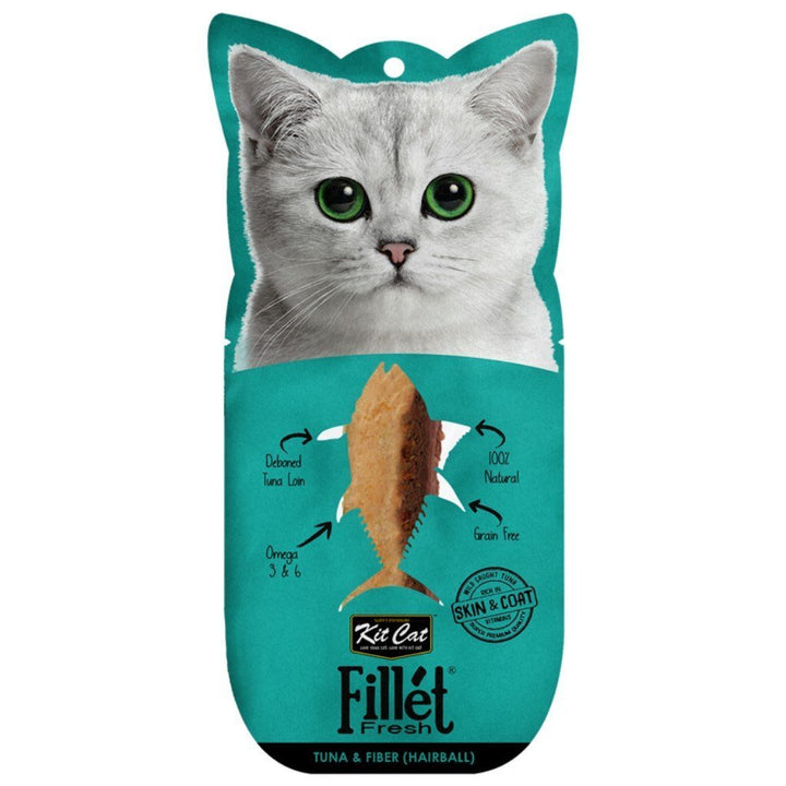 Kit Cat Fillet Fresh Tuna & Fiber Cat Treats, 30g - Happy Hoomans