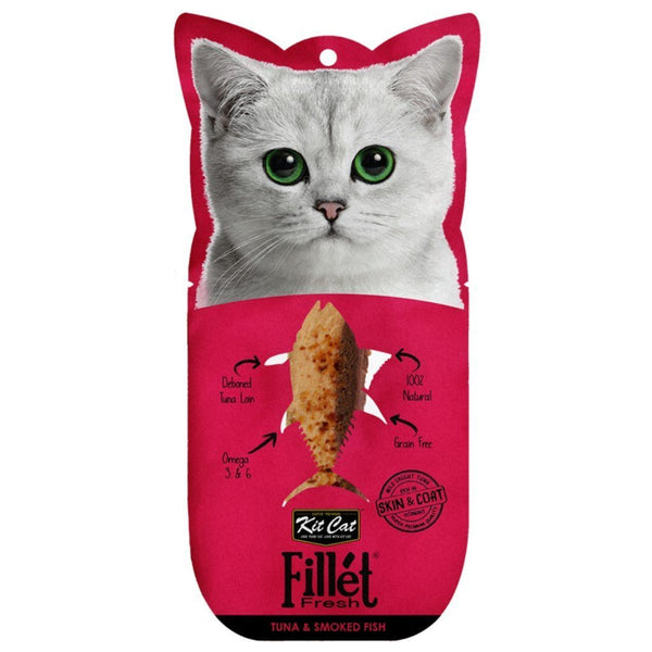 Kit Cat Fillet Fresh Tuna & Smoked Fish Cat Treats, 30g - Happy Hoomans