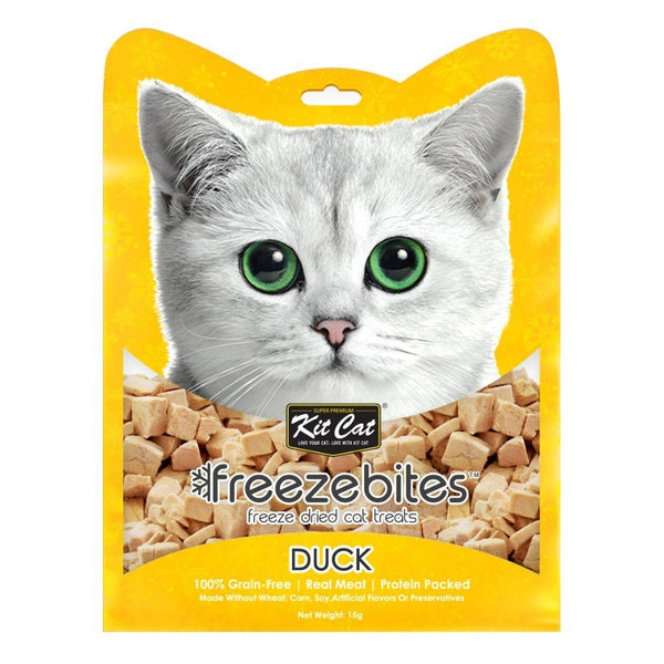Kit Cat Freezebites Duck Freeze-Dried Cat Treats, 15g - Happy Hoomans