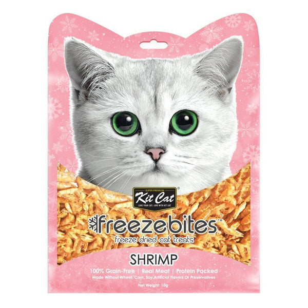 Kit Cat Freezebites Shrimp Freeze-Dried Cat Treats, 15g - Happy Hoomans