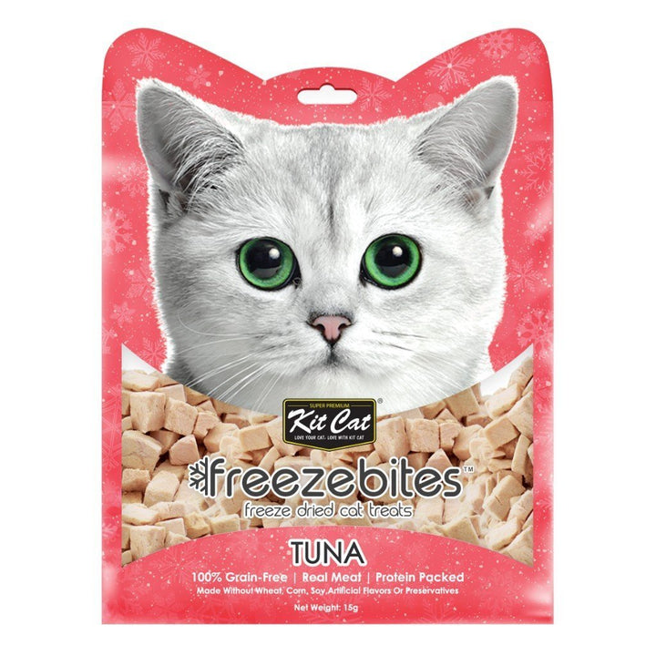Kit Cat Freezebites Tuna Freeze-Dried Cat Treats, 15g - Happy Hoomans