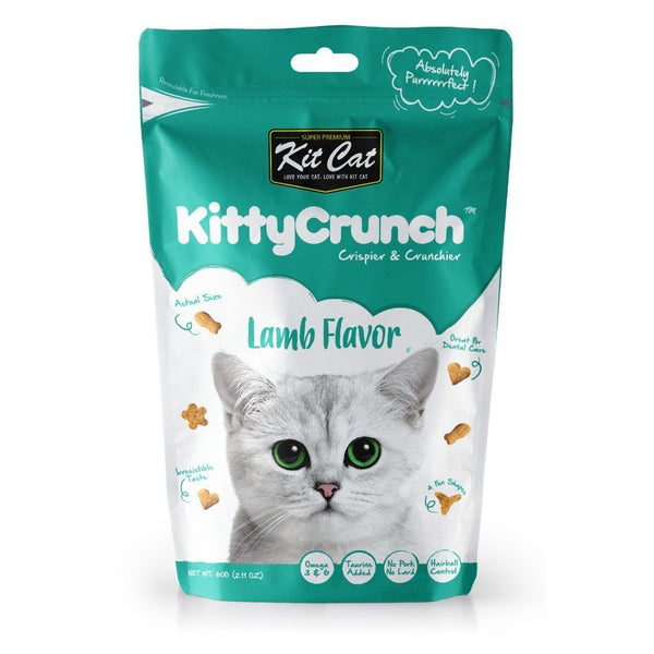 Kit Cat Kitty Crunch Lamb Flavor Cat Treats, 60g - Happy Hoomans