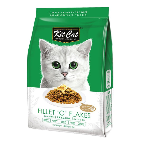 Kit Cat Signature Fillet-O-Flakes (Increase Appetite) Premium Dry Cat Food (2 Sizes) - Happy Hoomans