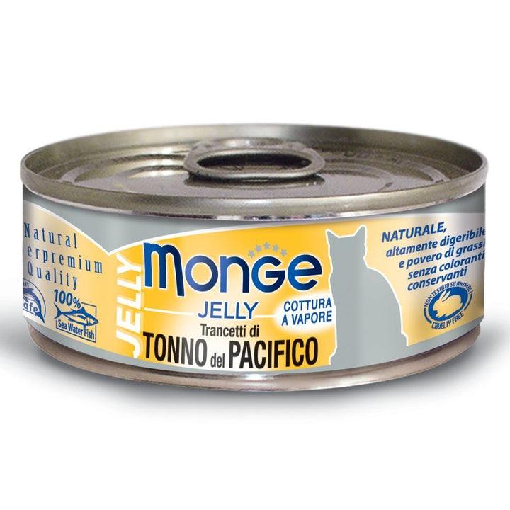 Monge Jelly Yellowfin Tuna Canned Cat Food, 80g - Happy Hoomans