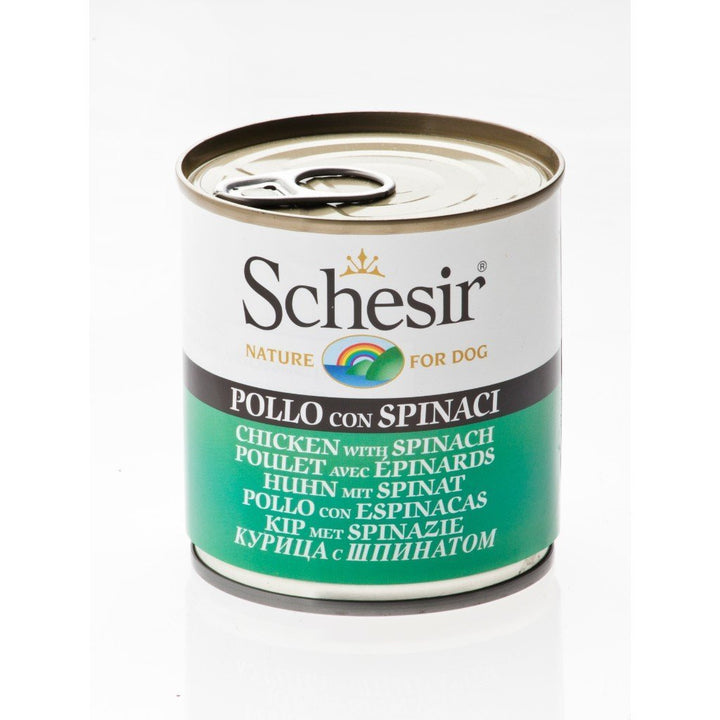 Schesir Chicken with Spinach Canned Dog Food, 285g - Happy Hoomans